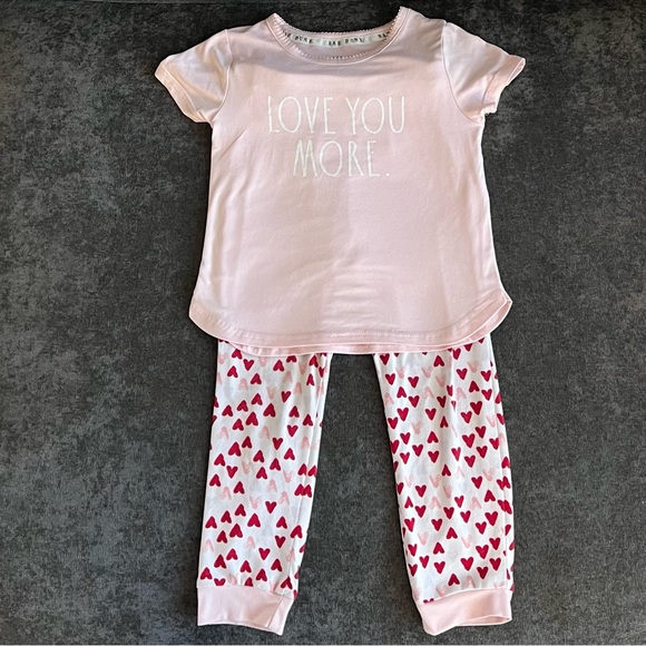 Rae Dunn ‘Love You More.’ Pajamas Size 4 - Picture 2 of 10